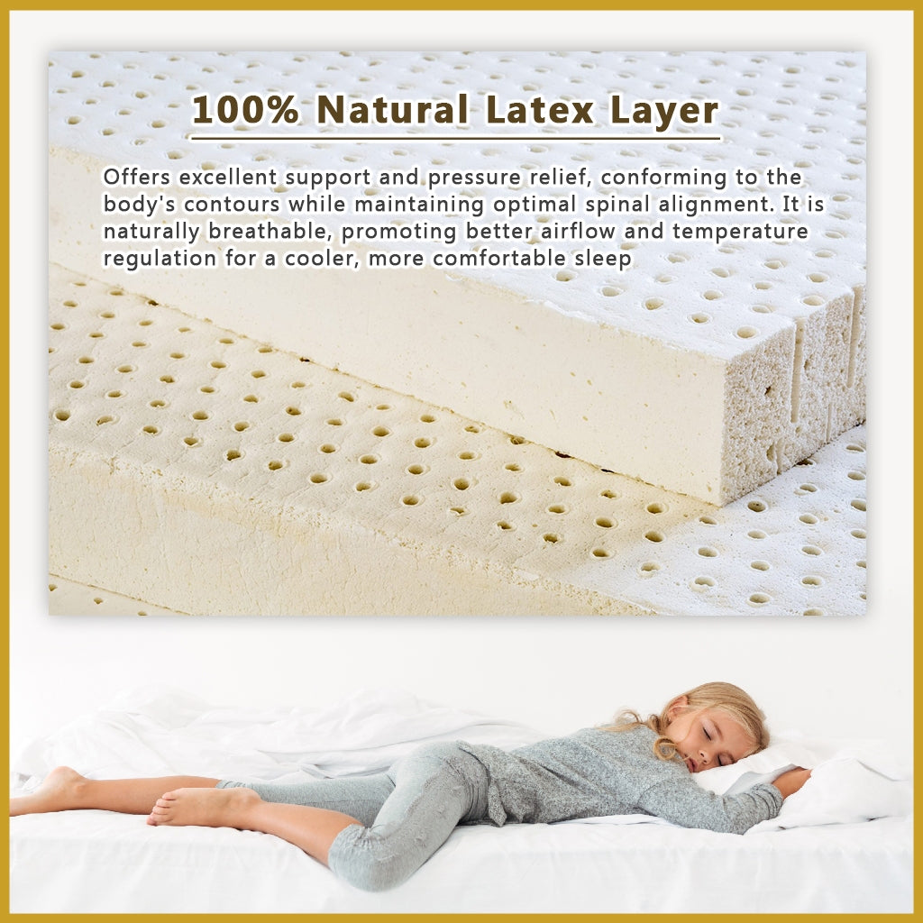 King Koil Simplicity COMFORT 11" Mattress Flax Linen Collection - w/ Pillow