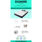 Diomire Mattress With Bed Frame Package. Latex/Memory Foam/Pocketed Spring In All Size