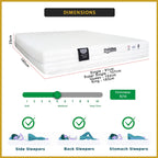 MyLatex RELAX ZONE 10" 7-Zone Natural Latex Mattress Cooling Silk Cover - All Size
