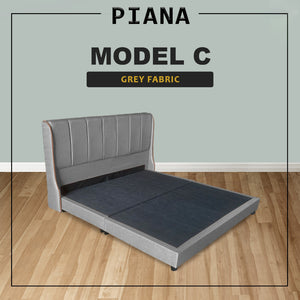 Piana Queen Size Woven Fabric Divan Bed Frame with Mattress Package