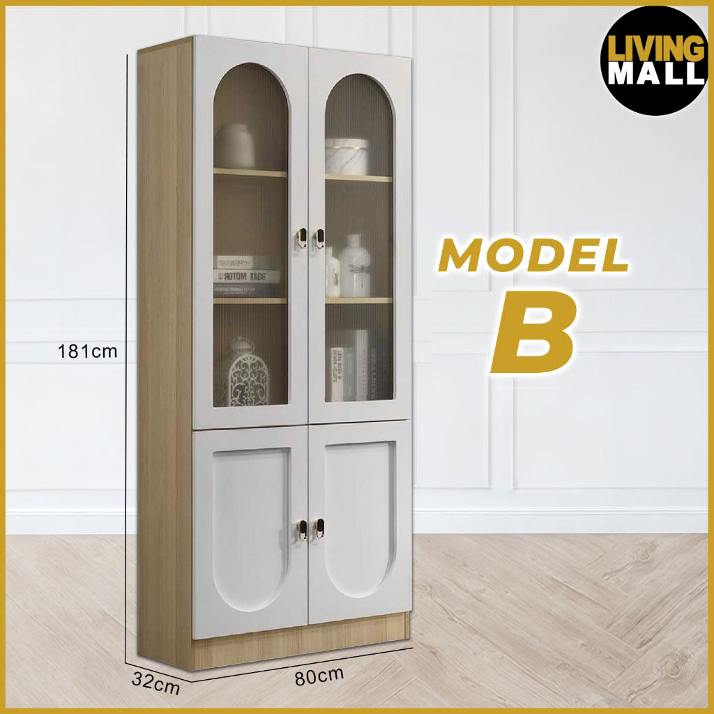 Gaia Series 1 Display Cabinet Book Shelves with Drawers in 3 Design