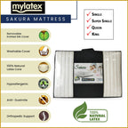 MyLatex SAKURA 2" Natural Latex Foldable Mattress Removable Silk Cover - All Sizes