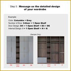 Islah Series Customizable Modular Wardrobe With Top 2-Door up to 8-Door in 6 Colours