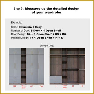 Islah Series Customizable Modular Wardrobe With Top 2-Door up to 8-Door in 6 Colours