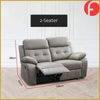 Callie 1/2/3-Seater Full Leather Cowhide Sofa All Seat Recliner in Grey Colour