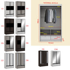 Frankfurt Series 4FT 2-Door Sliding Door Wardrobe in 50 Models Available