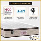 King Koil Imperial Topaz 13" Mattress Chiropractic Coil - Bundle w/ Pillow - All Sizes