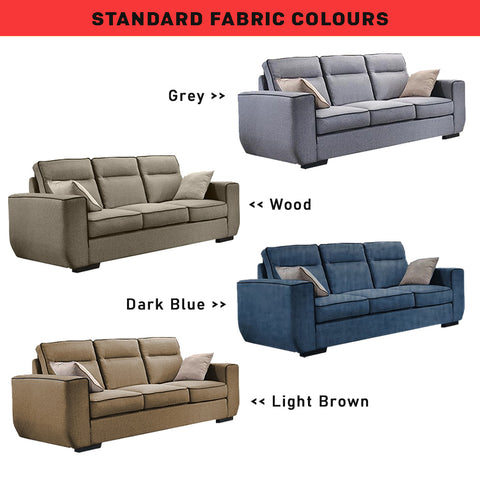 Image of Alyssa Series Fabric 1/2/3/ L-Shape Sofa In 8 Colours