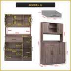 Ponio Series A Kitchen Cabinet with Drawers and Top Cabinet in 4 Colours