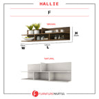 Hallie Series Modular Kitchen Cabinet Melamine Panel Top with Hanging Cabinet in Brown & Natural Color.