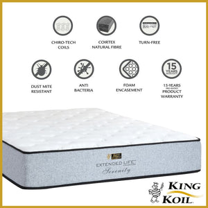 King Koil Serenity 11" Mattress Extended Life Collection - w/ Pillow - All Sizes