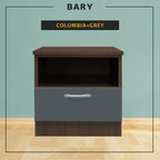 Bary CARB-P2 Certified Board Bedside Table Fully Laminated Back Panel in 6 Colours