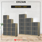 Erzan Series Single and Double Door Cabinet Bookshelf Storage in 6 Colours