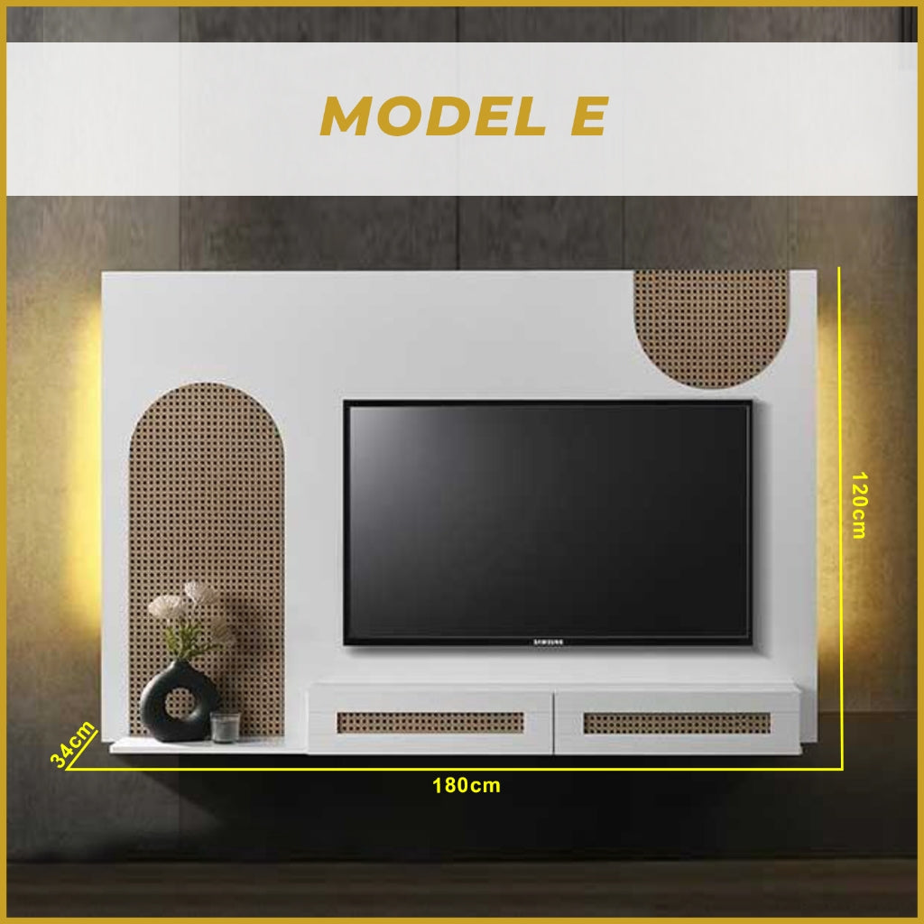 Dew Series Living Room TV Console with LED Backlight in 7 Design