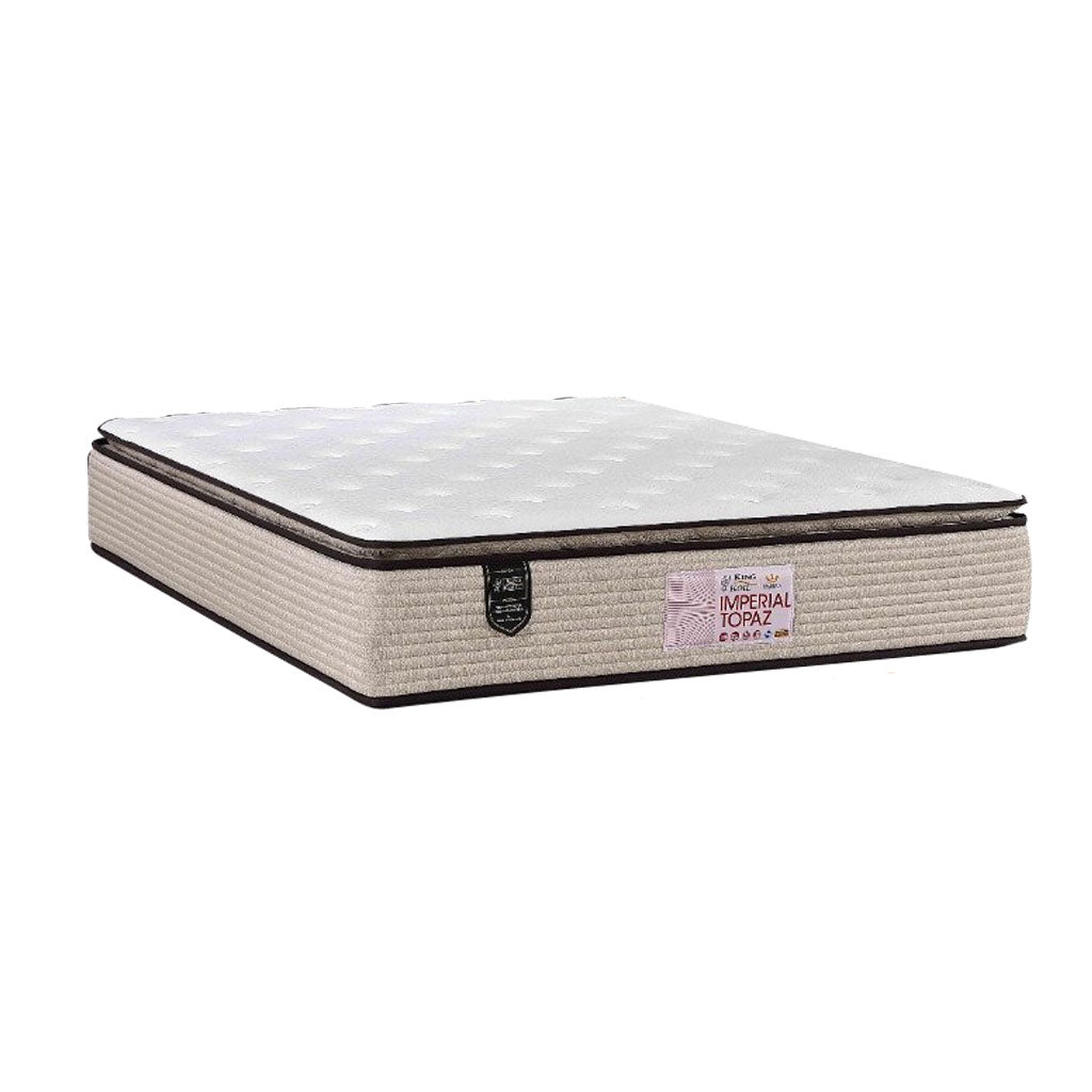 King Koil Imperial Topaz 13" Mattress Chiropractic Coil - Bundle w/ Pillow - All Sizes