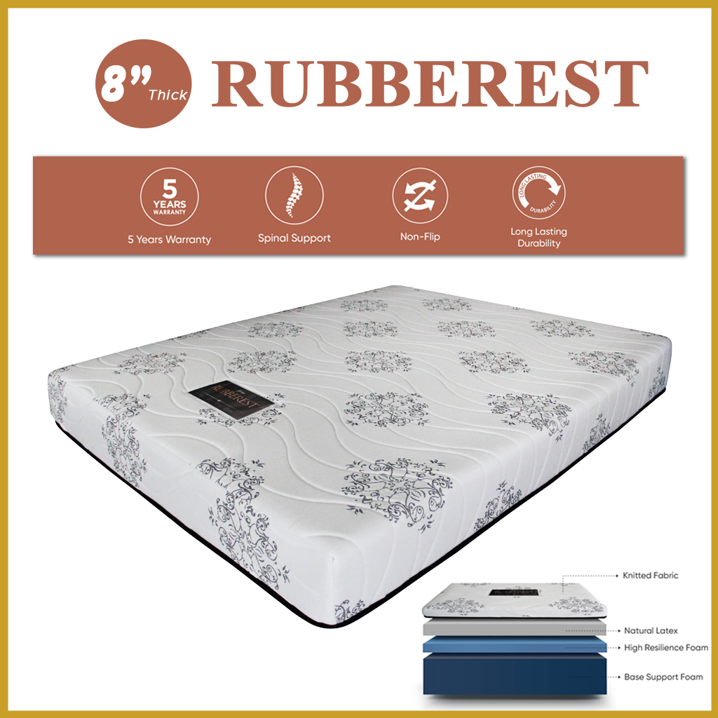 Honey Rubberest 8" Mattress Latex Spine Support Foam - All Sizes Available