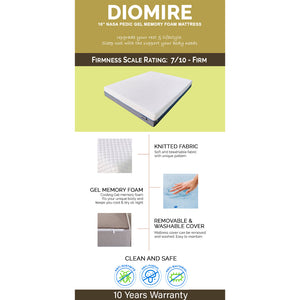 Diomire Mattress With Bed Frame Package. Latex/Memory Foam/Pocketed Spring In Single/Super Single/Queen/King