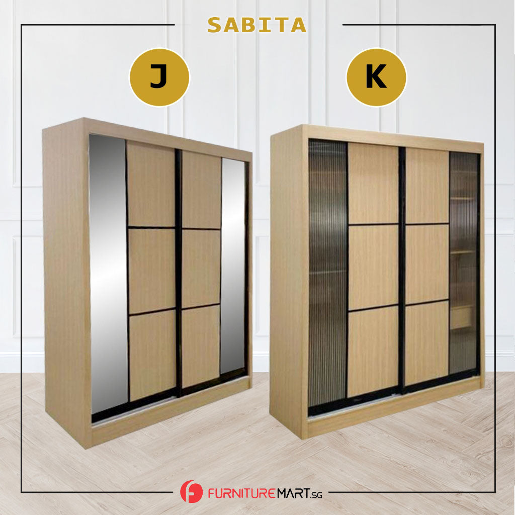 Sabita Series 5ft Sliding Wardrobe Scratch Resistant in 11 Designs