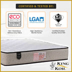 King Koil Azotic Topaz 10" Mattress Chiropractic Coil - Bundle w/ Pillow - All Sizes