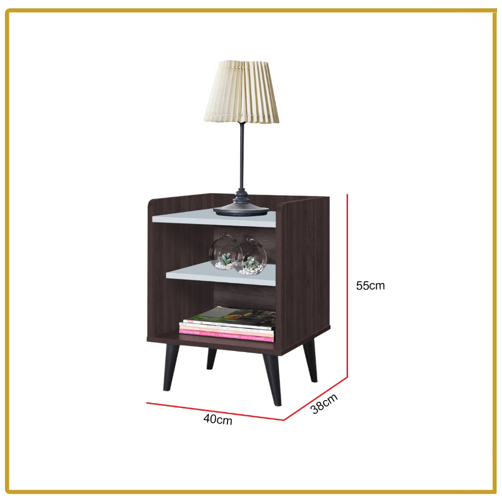 Arius CARB-P2 Certified Board Bedside Table Side Table in Fully Laminated Finish in 6 Colours