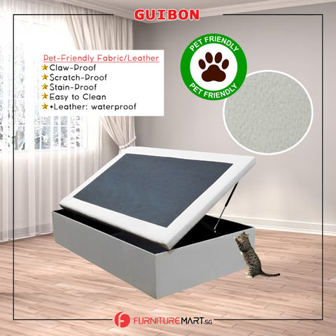 Image of Guibon 16" SBD Lift Up Storage Bed Base Bedframe - Pet-Friendly Option / Mattress Option