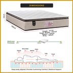 King Koil Imperial Topaz 13" Mattress Chiropractic Coil - Bundle w/ Pillow - All Sizes