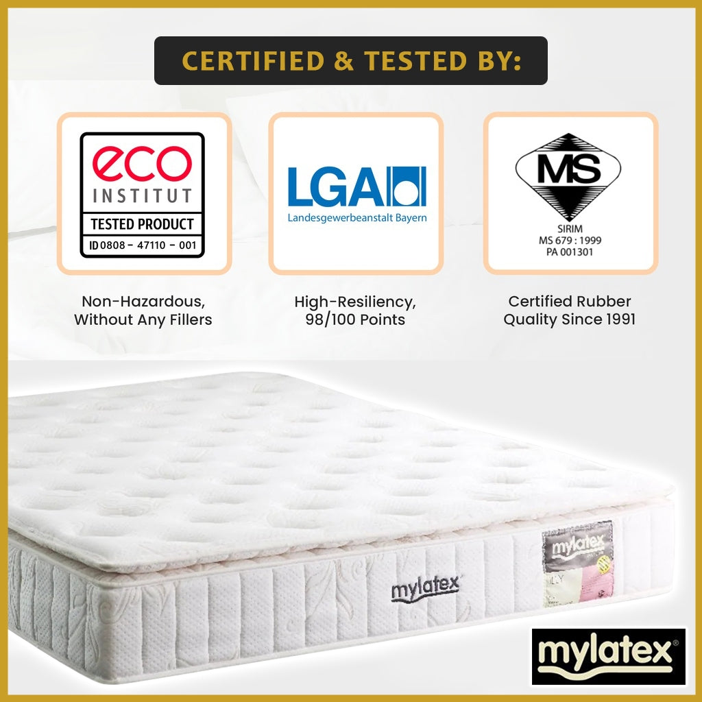 MyLatex ILLY 10" Natural Latex Mattress, Multi-Layered Coconut Fibre - All Sizes