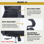 Kern Series Simple Fixed Office Chair And Home Swivel Chair in Black