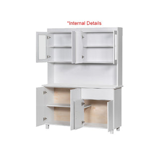 Deena Series 9/4-Door Kitchen Cabinet with Drawers w/ 4-Door Top Cabinet in White Colour