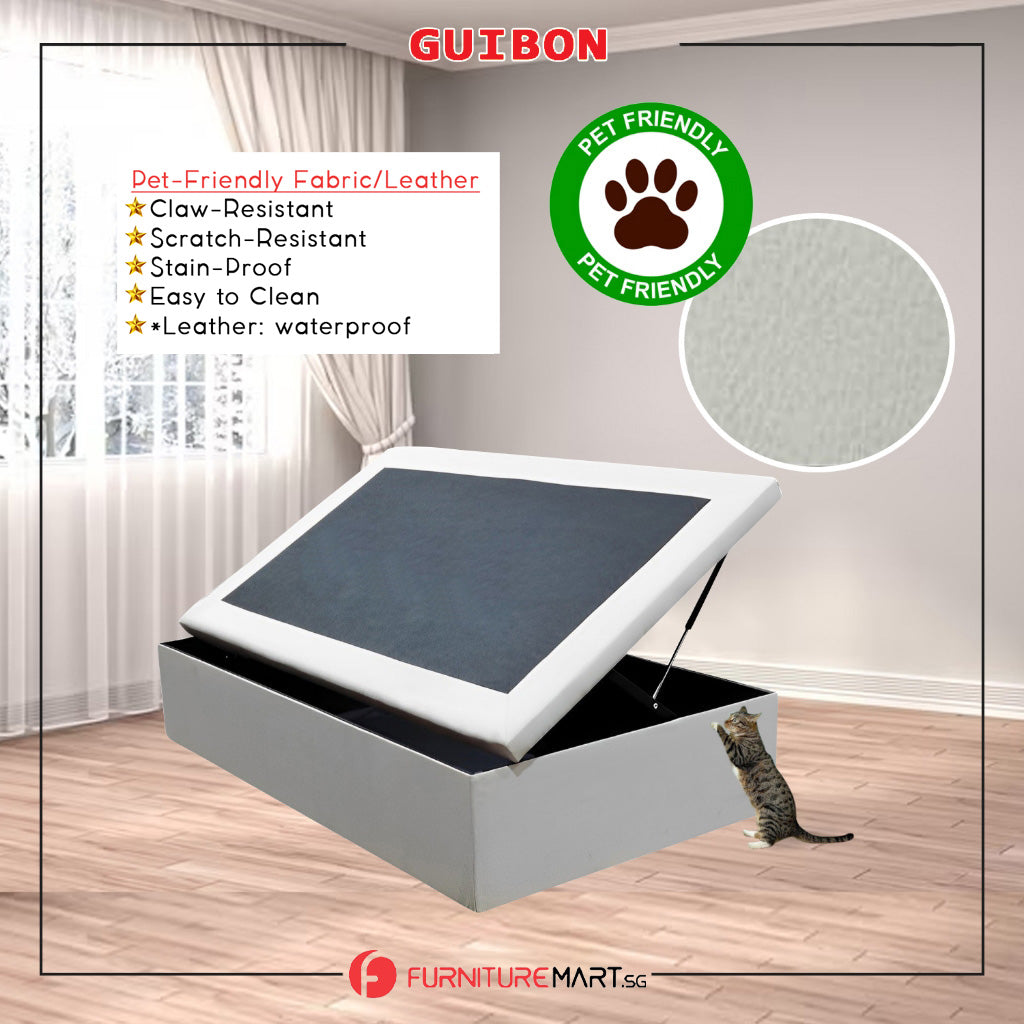 Guibon 16" SBD Lift Up Storage Bed Base Bedframe - Pet-Friendly Option / Mattress Option