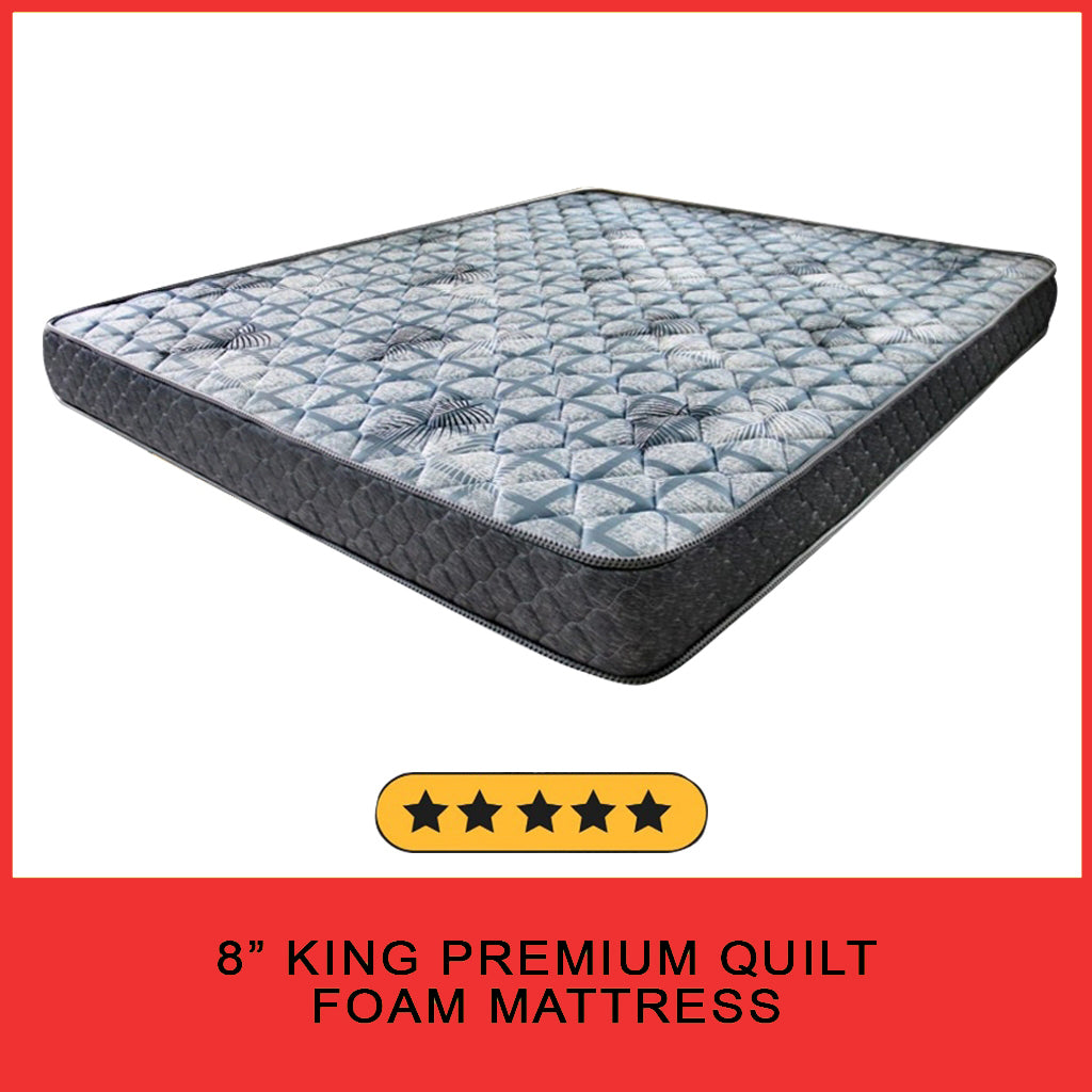 4"/6"/8" Comfort Foam Mattress High Density Foam Premium Quilt - All Sizes Available