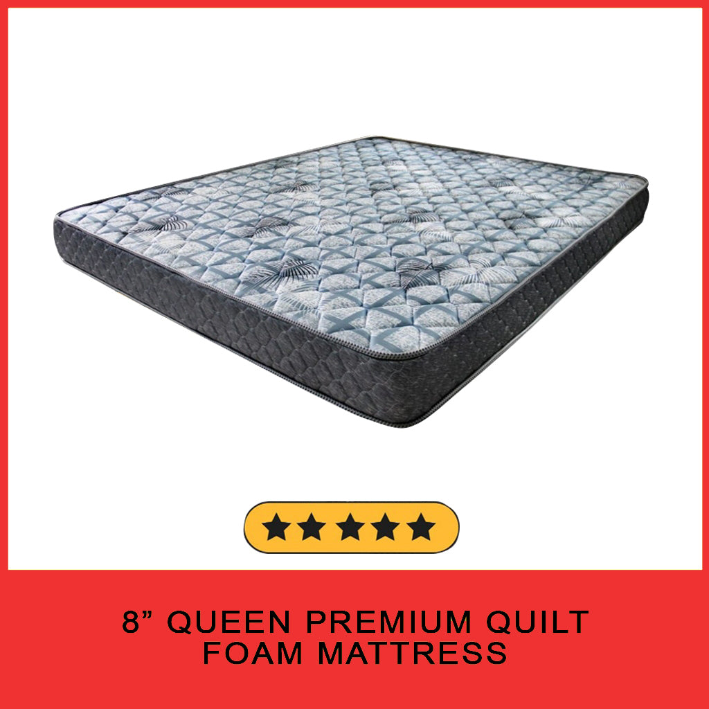 4"/6"/8" Comfort Foam Mattress High Density Foam Premium Quilt - All Sizes Available
