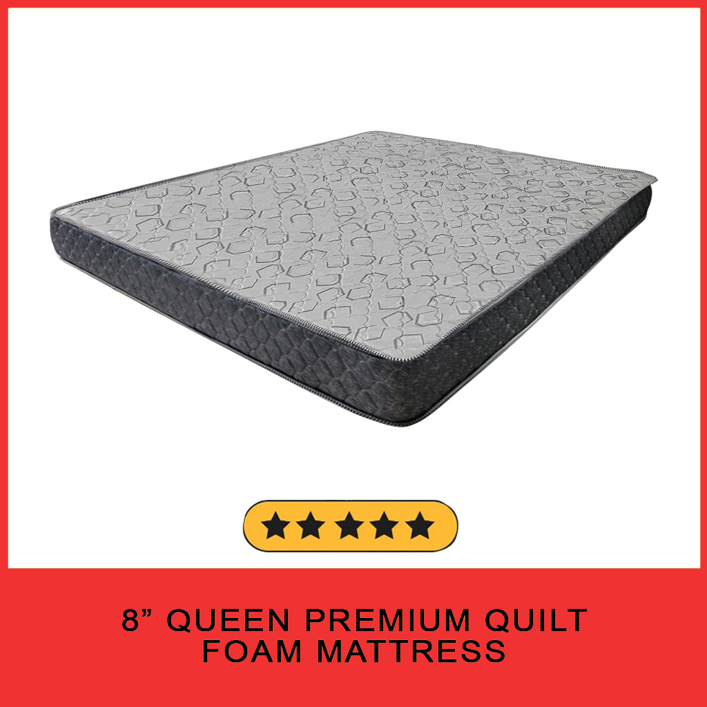 4"/6"/8" Comfort Foam Mattress High Density Foam Premium Quilt - All Sizes Available