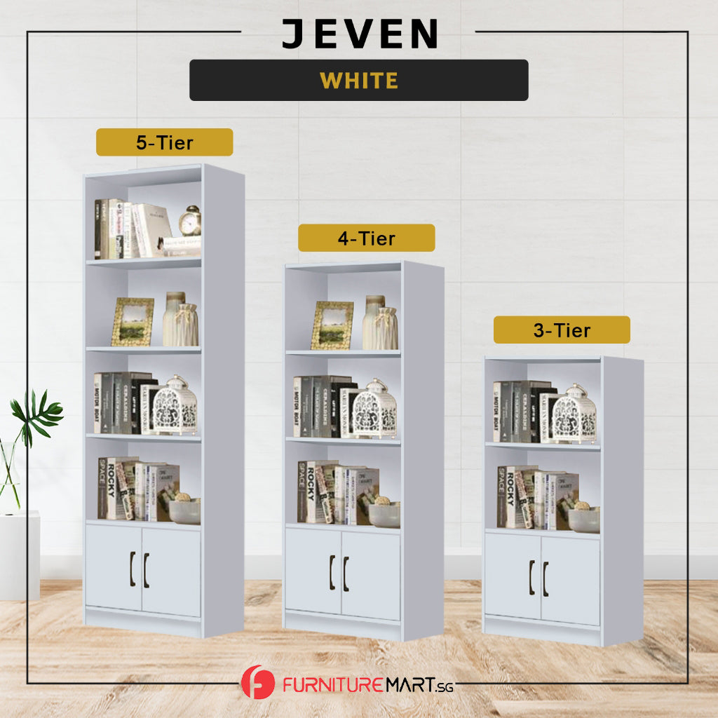Jeven Series Open Shelves Display Cabinet Bookshelf Storage in 6 Colours