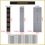 Islah Series Customizable Modular Wardrobe With Top 2-Door up to 8-Door in 6 Colours