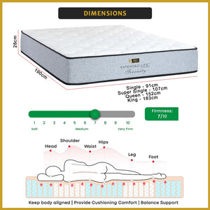 King Koil Serenity 11" Mattress Extended Life Collection - w/ Pillow - All Sizes