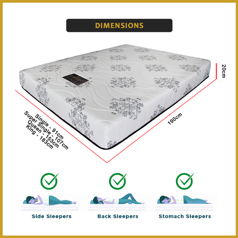Image of Honey Rubberest 8" Mattress Latex Spine Support Foam - All Sizes Available