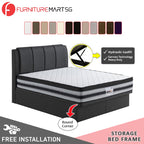 Elizza Storage Bed Frame SBD 16" Pet-Friendly In 47 Colors / With Mattress Option