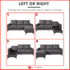 Alyssa Series Fabric 1/2/3/ L-Shape Sofa w/ Pet-Friendly Option