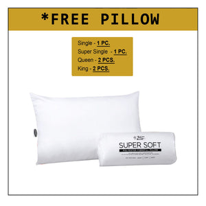 King Koil Mystic Topaz 12" Mattress Chiropractic Coil - Bundle w/ Pillow - All Sizes