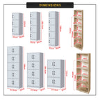 Erzan Series Single and Double Door Cabinet Bookshelf Storage in 6 Colours