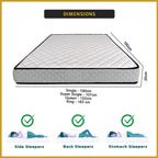 Honey Posture Firm 8" High Density Foam Mattress - All Sizes Available