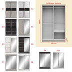 Frankfurt Series 4FT 2-Door Sliding Door Wardrobe in 50 Models Available