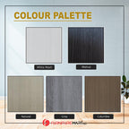 Gwen Series 4/5/6FT 2-Door Sliding Door Wardrobe in 5 Colours in 3 Design