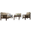 Frida 1/2/3 Seater Fabric Sofa And Coffee Table Set In Light Brown