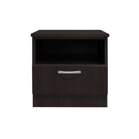 Image of Cocon Premium Bedside Table 1-Drawer Full Laminated Back Panel in 6 Colours