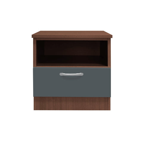 Image of Cocon Premium Bedside Table 1-Drawer Full Laminated Back Panel in 6 Colours