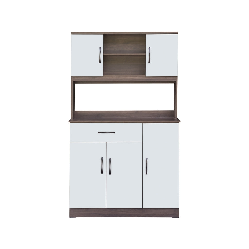 Ponio Series A Kitchen Cabinet with Drawers and Top Cabinet in 4 Colours