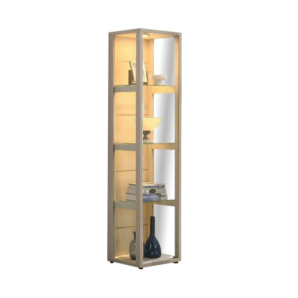Tessa Series 1 Display Cabinet Book Shelves Glass Door with Light
