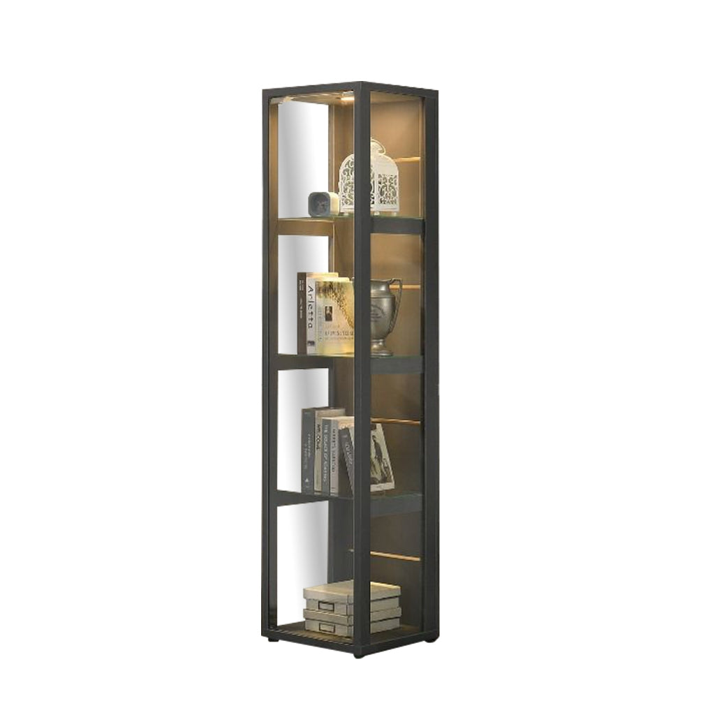 Tessa Series 1 Display Cabinet Book Shelves Glass Door with Light
